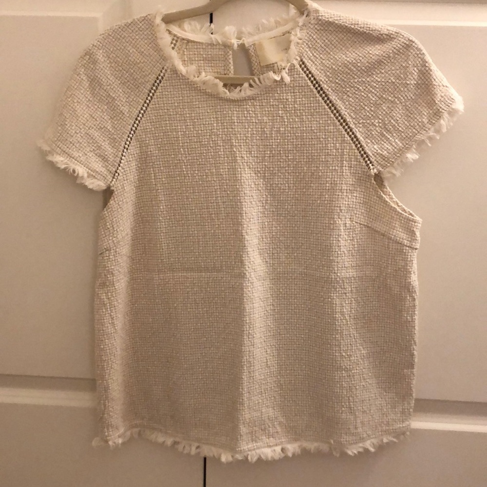 Cutest tan fringe top. Can dress up or down
